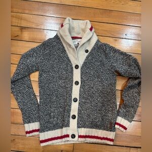 Roots shawl collar cabin cardigan